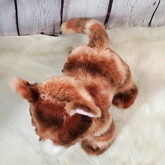 B-A-B Build-a-Bear Brown Tabby Realistic Pet House Cat Red Collar Unique No Tags - Picture 13 of 13